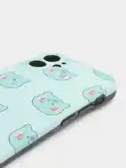 Бирюзовый чехол силиконовый мультик "Покемоны" для IPhone XR 11 12 mini Pro 13 Pro