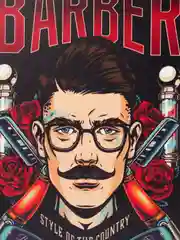 Бирюзовый винтажные жестяные таблички "Барбершоп"
