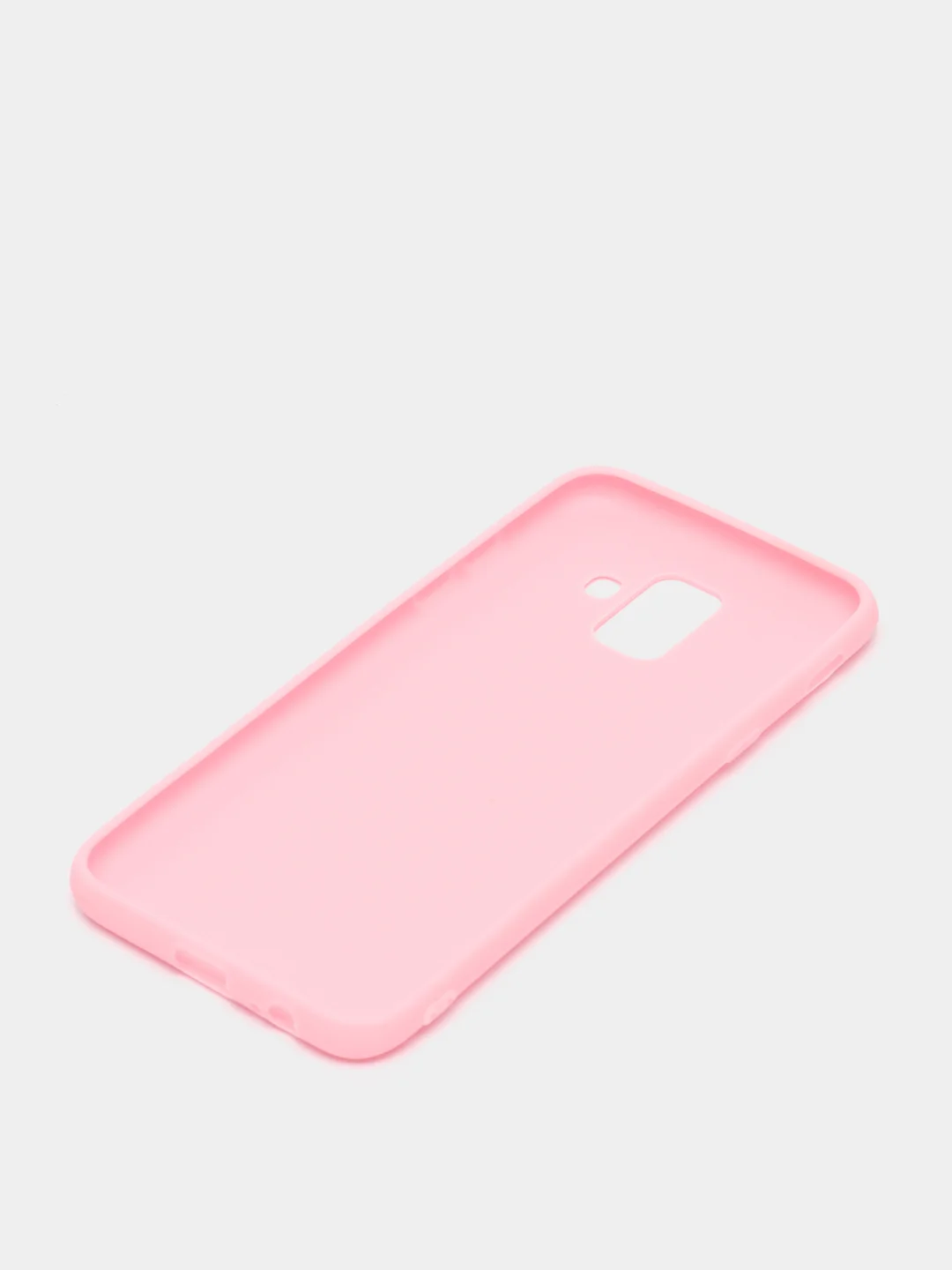 Розовый чехол Samsung Galaxy A6 (2018), Самсунг Галакси А6 2018, силиконовый цветной матовый