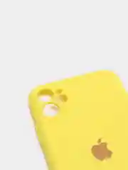 Желтый чехол на iPhone 11, 13, 12, XR, Pro, Max, Mini, бархатный