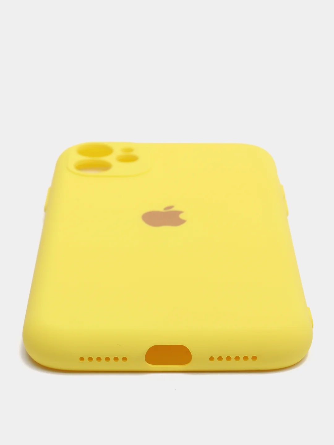 Желтый чехол на iPhone 11, 13, 12, XR, Pro, Max, Mini, бархатный