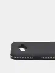 Черный чехол Samsung J7 Neo, со стразами по бокам