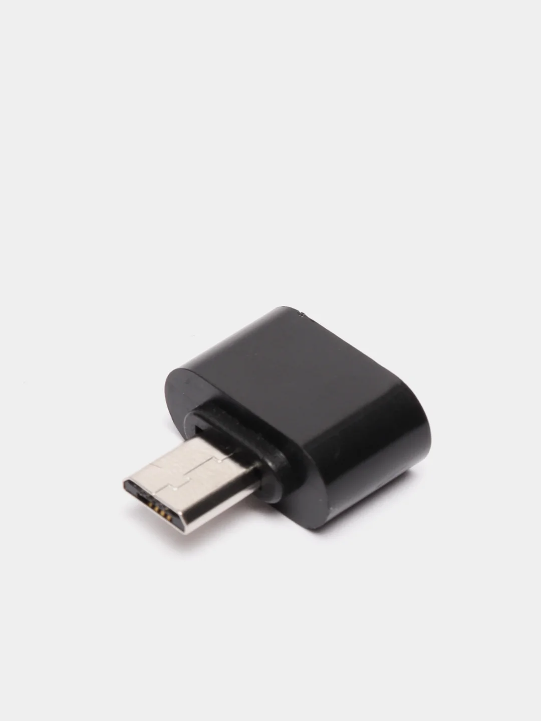 Черный адаптер переходник usb micro usb otg