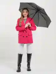 Темно-синий зонт унисекс, складной