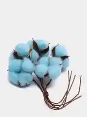 Голубой хлопок натуральный, сухоцветы, 10 штук
