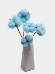Голубой хлопок натуральный, сухоцветы, 10 штук