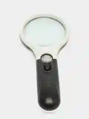 Лупа ручная со светодиодной LED подсветкой/увеличение 4x, 6x/подарок на Новый год/линза