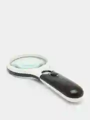 Лупа ручная со светодиодной LED подсветкой/увеличение 4x, 6x/подарок на Новый год/линза