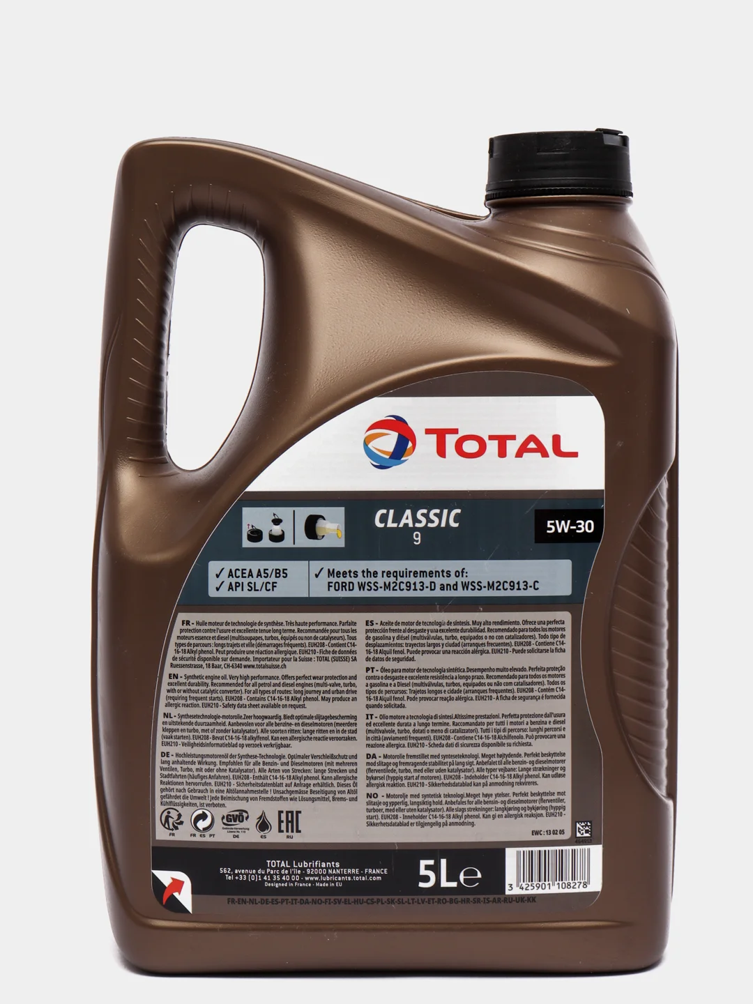 Моторное масло Total Classic 9 5W-30, 5л