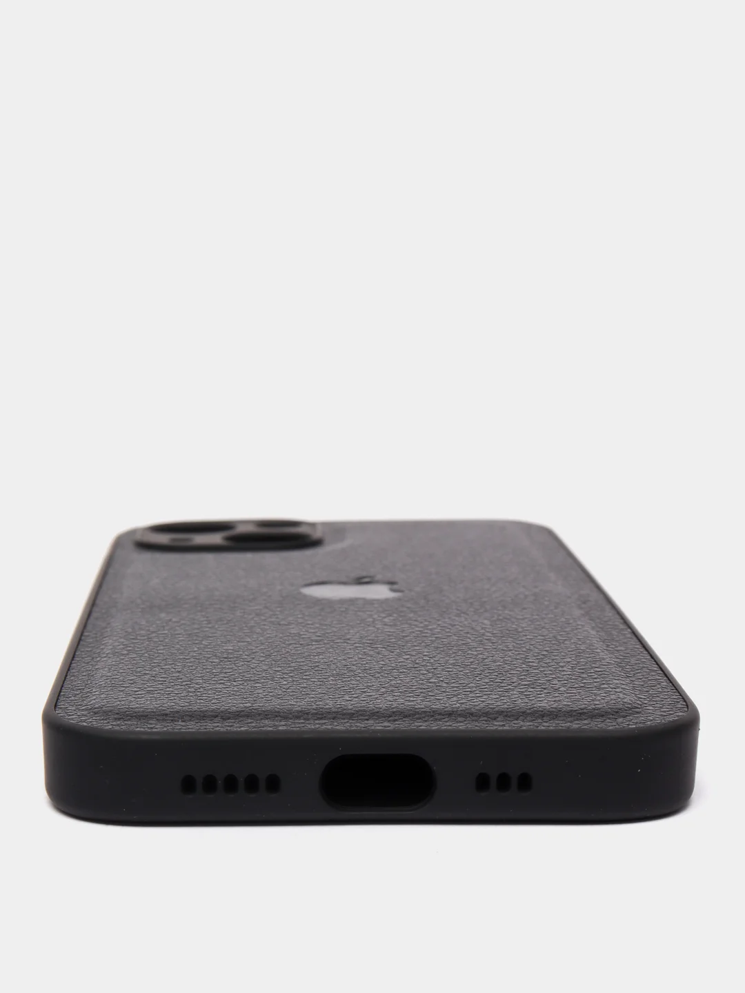 Черный чехол на айфон iPhone 11, 12, 13, 14, 15, XR, Pro, Pro Max. Кожаный