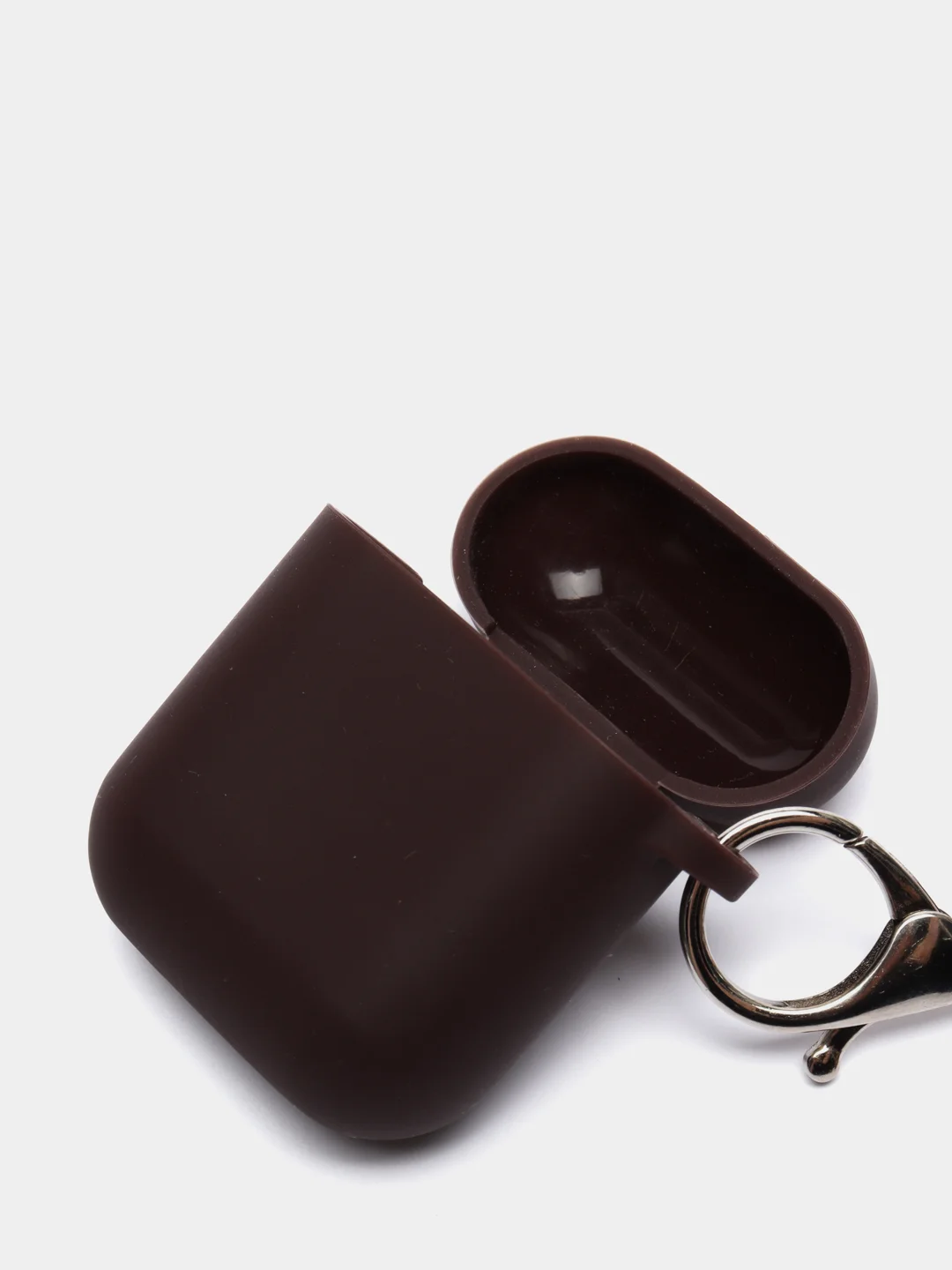 Оранжевый чехол для Наушников Apple Airpods 1 и 2, Брелок