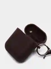 Оранжевый чехол для Наушников Apple Airpods 1 и 2, Брелок