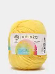 Лимонный пряжа Детский каприз теплый Пехорка, 50% шерсть мериносовая 50% фибра, 50г, 125м