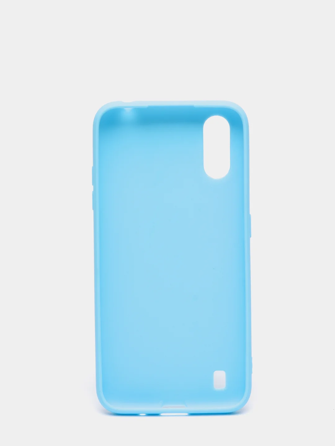 Голубой чехол Samsung Galaxy A01 / M01 / Самсунг Галакси А01 / М01 силиконовый цветной матовый