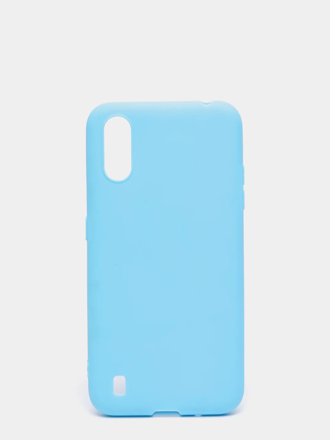 Голубой чехол Samsung Galaxy A01 / M01 / Самсунг Галакси А01 / М01 силиконовый цветной матовый