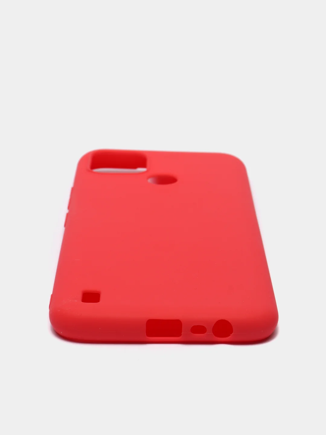 Красный чехол силиконовый на Realme C21Y, матовый