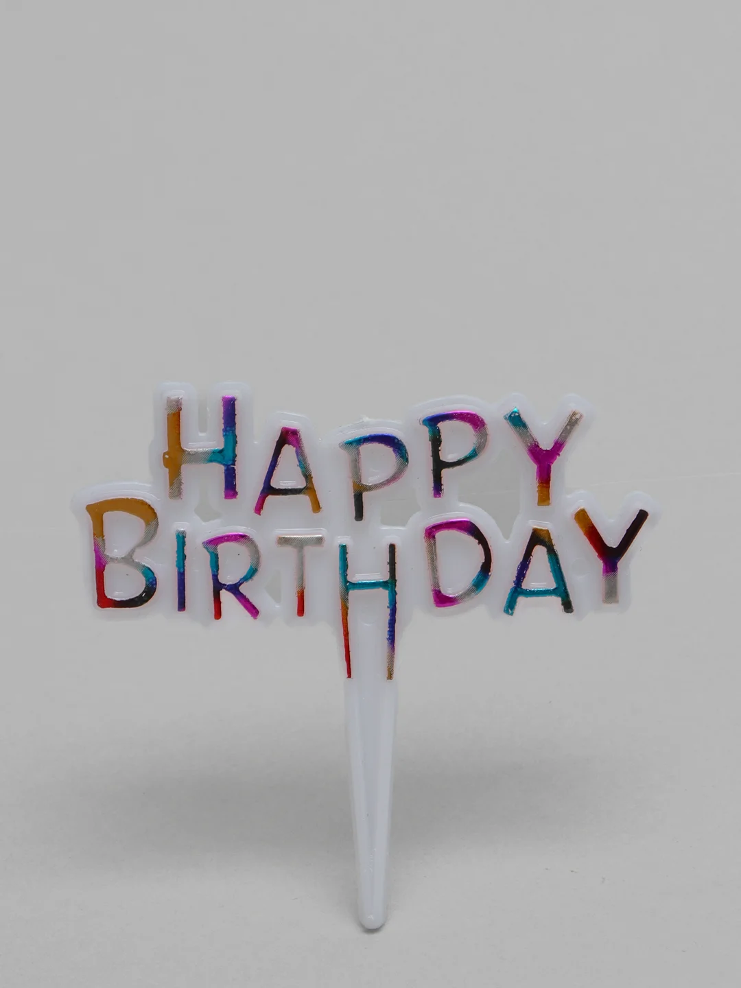 Черный топпер "Happy Birthday"