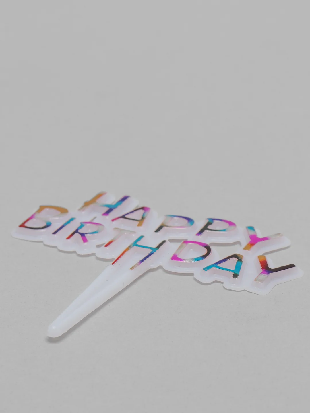 Черный топпер "Happy Birthday"