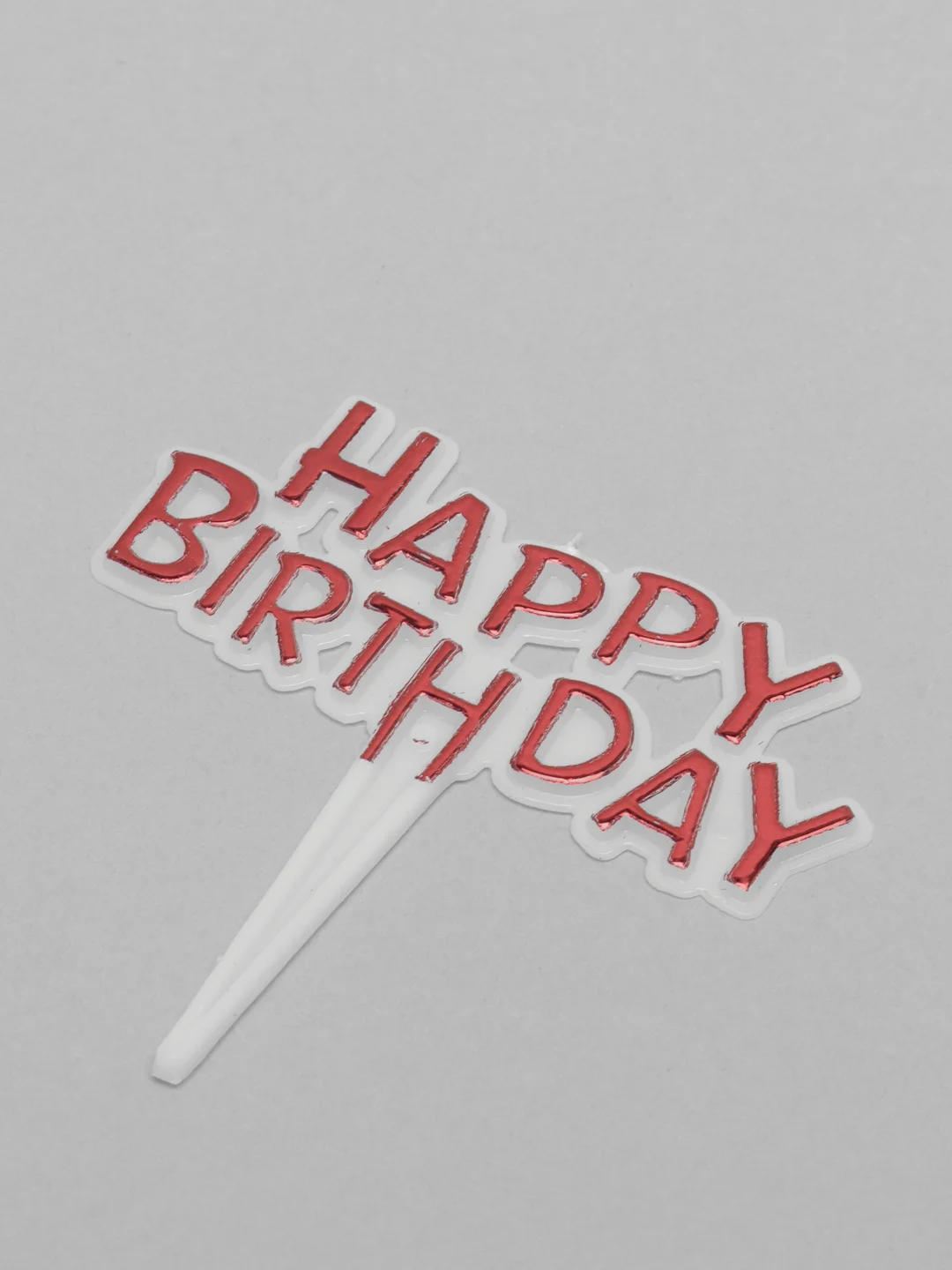 Красный топпер "Happy Birthday"