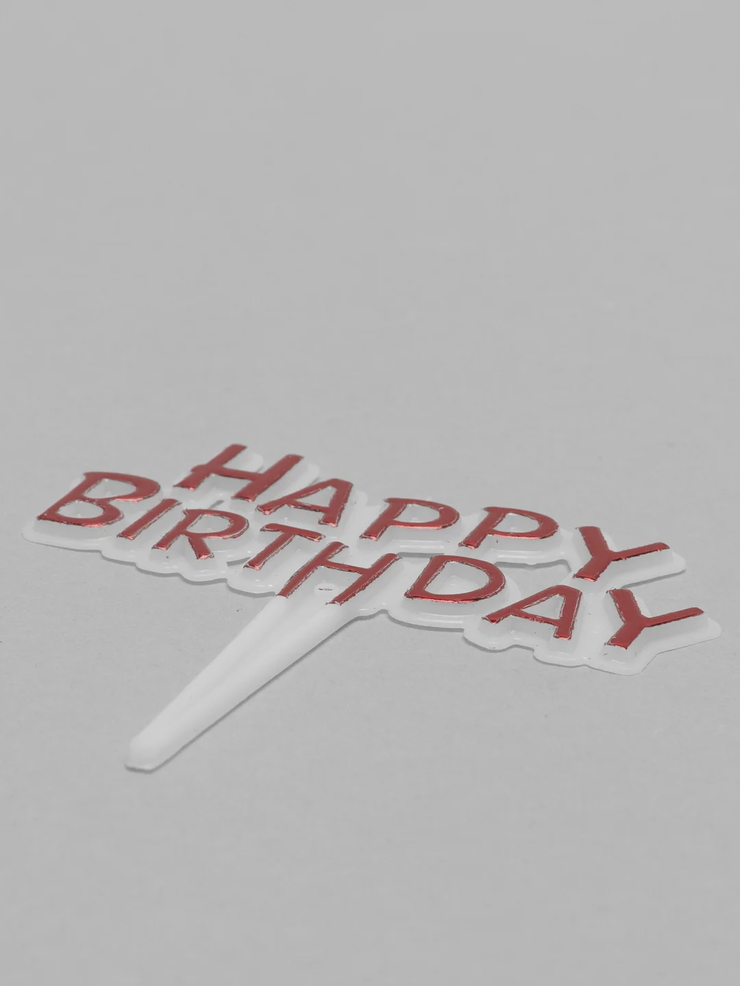 Красный топпер "Happy Birthday"