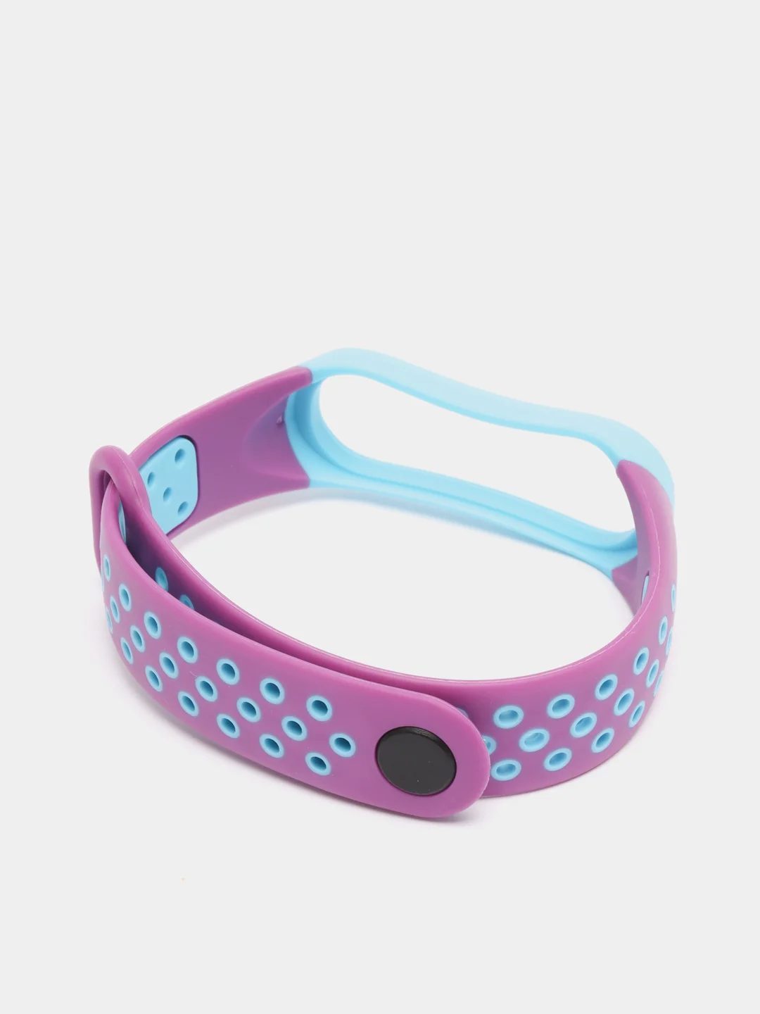 Фиолетовый перфорированный cиликоновый ремешок для Xiaomi Mi Band 3 и Mi Band 4, ми банд 3/4