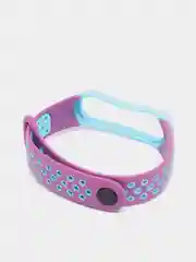 Фиолетовый перфорированный cиликоновый ремешок для Xiaomi Mi Band 3 и Mi Band 4, ми банд 3/4