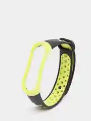 Зеленый перфорированный cиликоновый ремешок для Xiaomi Mi Band 3 и Mi Band 4, ми банд 3/4