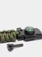 Зеленый браслет тактический армейский, плетеный, тканевый из паракорда