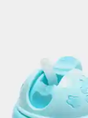 Бирюзовый поильник детский с трубочкой, с ручками, 200 мл