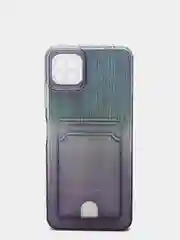 Черный чехол для Samsung A22S/A226B силиконовый прозрачный с кармашком для карт