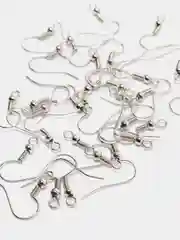 Серебряный серьги - крючки, основа, швензы, 30 штук
