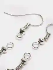 Серебряный серьги - крючки, основа, швензы, 30 штук