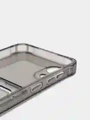 Черный чехол для Samsung  A03, A03 Core силиконовый прозрачный с карманом для карт