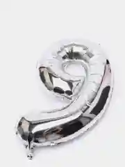 Серебряный воздушный шар "Цифры", 3 размера, 10 цветов