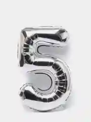 Серебряный воздушный шар "Цифры", 3 размера, 10 цветов