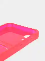 Розовый чехол для Samsung  A03, A03 Core силиконовый прозрачный с карманом для карт