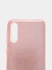 Розовый чехол силиконовый с блестками для Samsung Galaxy A50 / A50s / A30s Противоударный чехол