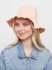 Розовый панама джинсовая, унисекс