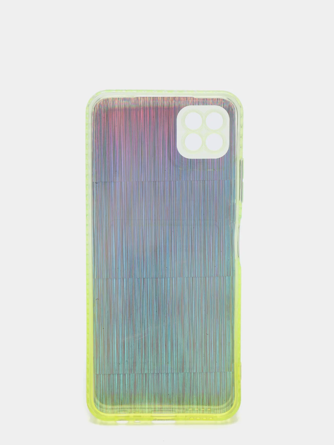 Салатовый чехол для Samsung A22S/A226B силиконовый прозрачный с кармашком для карт