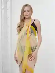 Желтый палантин 90*180см
