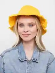 Желтый панама джинсовая, унисекс
