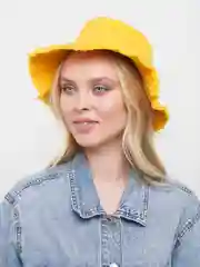 Желтый панама джинсовая, унисекс