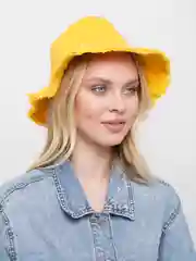 Желтый панама джинсовая, унисекс