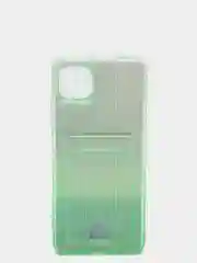 Зеленый чехол для Samsung A22S/A226B силиконовый прозрачный с кармашком для карт