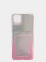 Розовый чехол для Samsung A22S/A226B силиконовый прозрачный с кармашком для карт