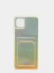 Желтый чехол для Samsung A22S/A226B силиконовый прозрачный с кармашком для карт