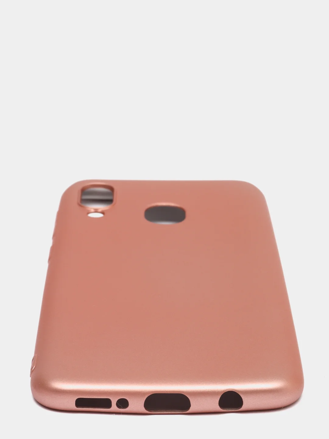 Розовый чехол Samsung Galaxy A20 / A30, Самсунг Галакси А20 / А30 силиконовый матовый металлик