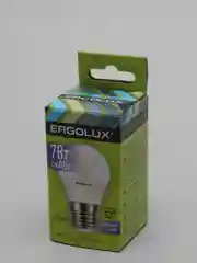 Лампа светодиодная Ergolux E27 7Вт "Шар" лампочка ( цоколь Е27 7 Вт )