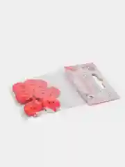Набор нашивок из дерева "Hand made with love", 2 х 2 см, 10 штук, цвет красный