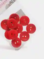 Набор нашивок из дерева "Hand made with love", 2 х 2 см, 10 штук, цвет красный